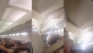 El video reflejó el momento dramático que vivieron los pasajeros.&nbsp;