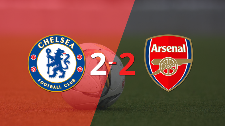 Chelsea y Arsenal igualaron por 2 en un vibrante partido
