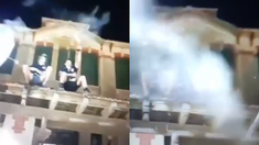 El hecho quedó registrado en video y se difundió en redes sociales. El hecho quedó registrado en video y se difundió en redes sociales.