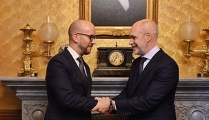 Horacio Rodríguez Larreta y Juan González, miembro del Consejo Nacional de Seguridad y máximo referente en política para América Latina del presidente Joe Biden.