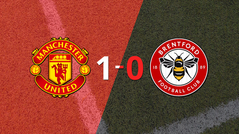 Manchester United le ganó 1-0 como local a Brentford
