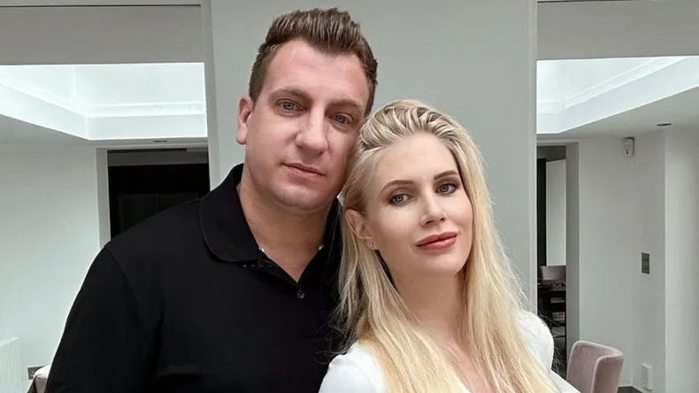Maxi López y Daniela Christiansson.