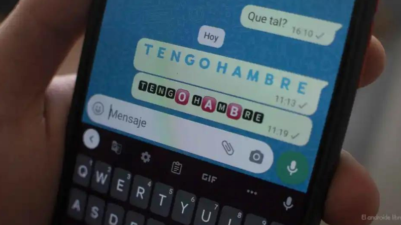 Cómo activar las letras de colores en WhatsApp.