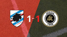 sampdoria no pudo en casa ante spezia y empataron 1-1