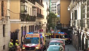 Se derumbó un edificio en el centro de Madrid: hay al menos tres heridos
