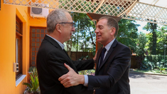 Diego Santilli junto a Hugo Passalacqua.