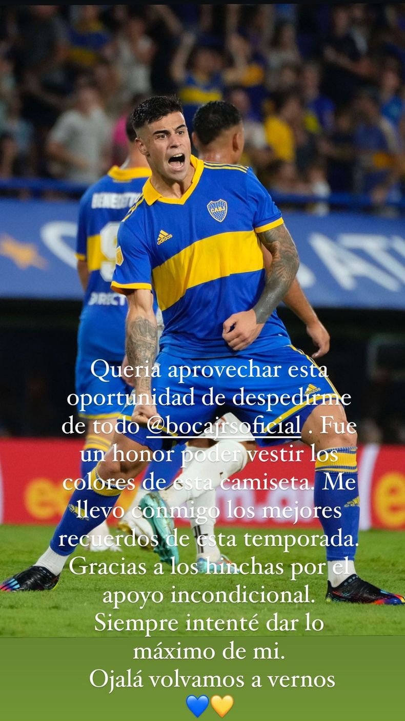 La despedida de Martín Payero de Boca.