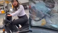 La mujer que atacó al hombre. La mujer que atacó al hombre.