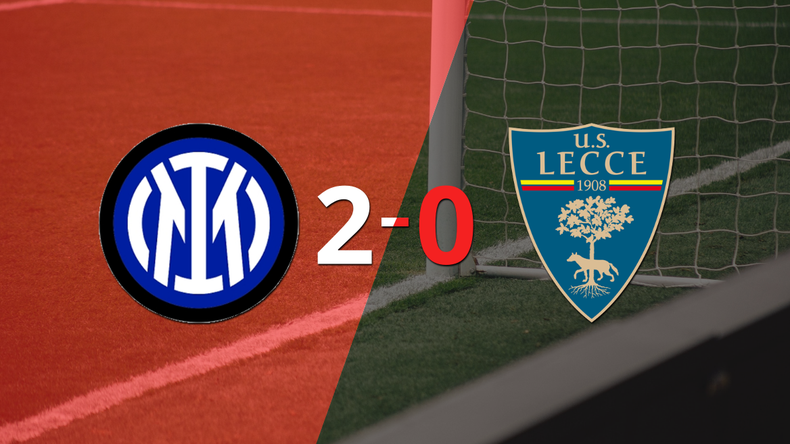 En su casa, Inter le ganó a Lecce por 2-0