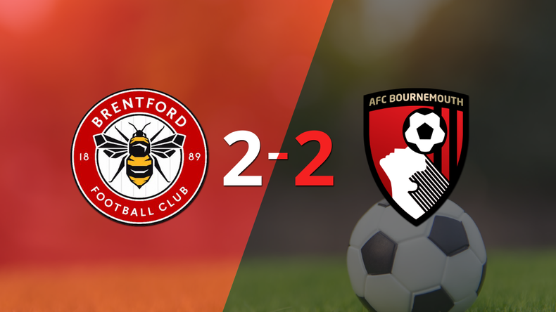 Brentford y Bournemouth igualaron 2 a 2