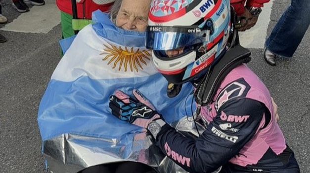 Franco Colapinto y su abuela Rosa.