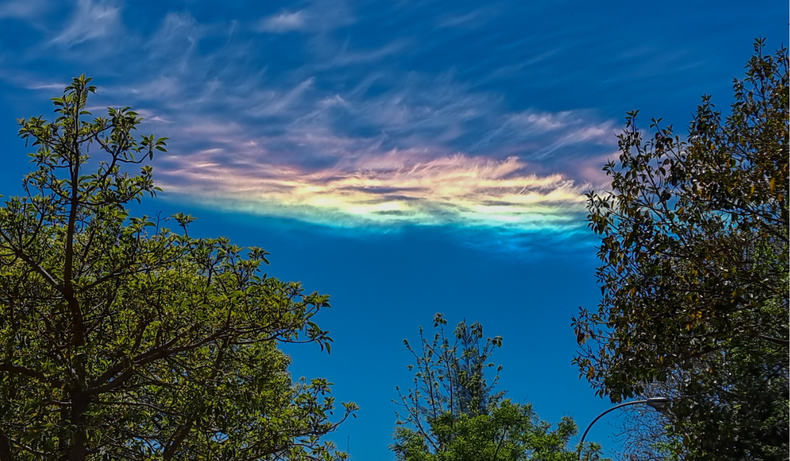 Qué son las nubes iridiscentes. 