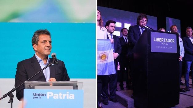 Sergio Massa y Javier Milei.