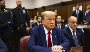 El candidato republicano Donald Trump en los tribunales de Nueva York.