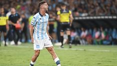 El delantero de Racing Luciano Vietto grita con alma y vida su gol. El delantero de Racing Luciano Vietto grita con alma y vida su gol.