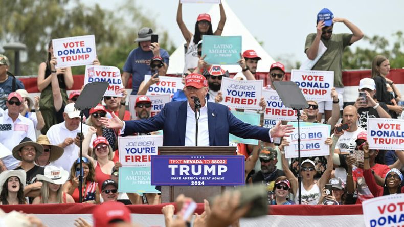 Elecciones en Estados Unidos: miles de manifestantes marcharon a favor de Donald Trump en Las Vegas