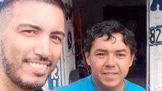 El falso Suárez con el falso Gallardo. El falso Suárez con el falso Gallardo.