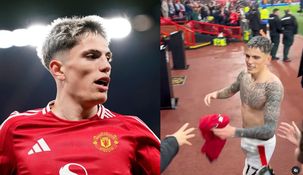 El tierno gesto de Alejandro Garnacho con un pequeño hincha de Manchester United El tierno gesto de Alejandro Garnacho con un pequeño hincha de Manchester United