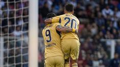 Giménez y Velasco, autores de los goles del Xeneize.
