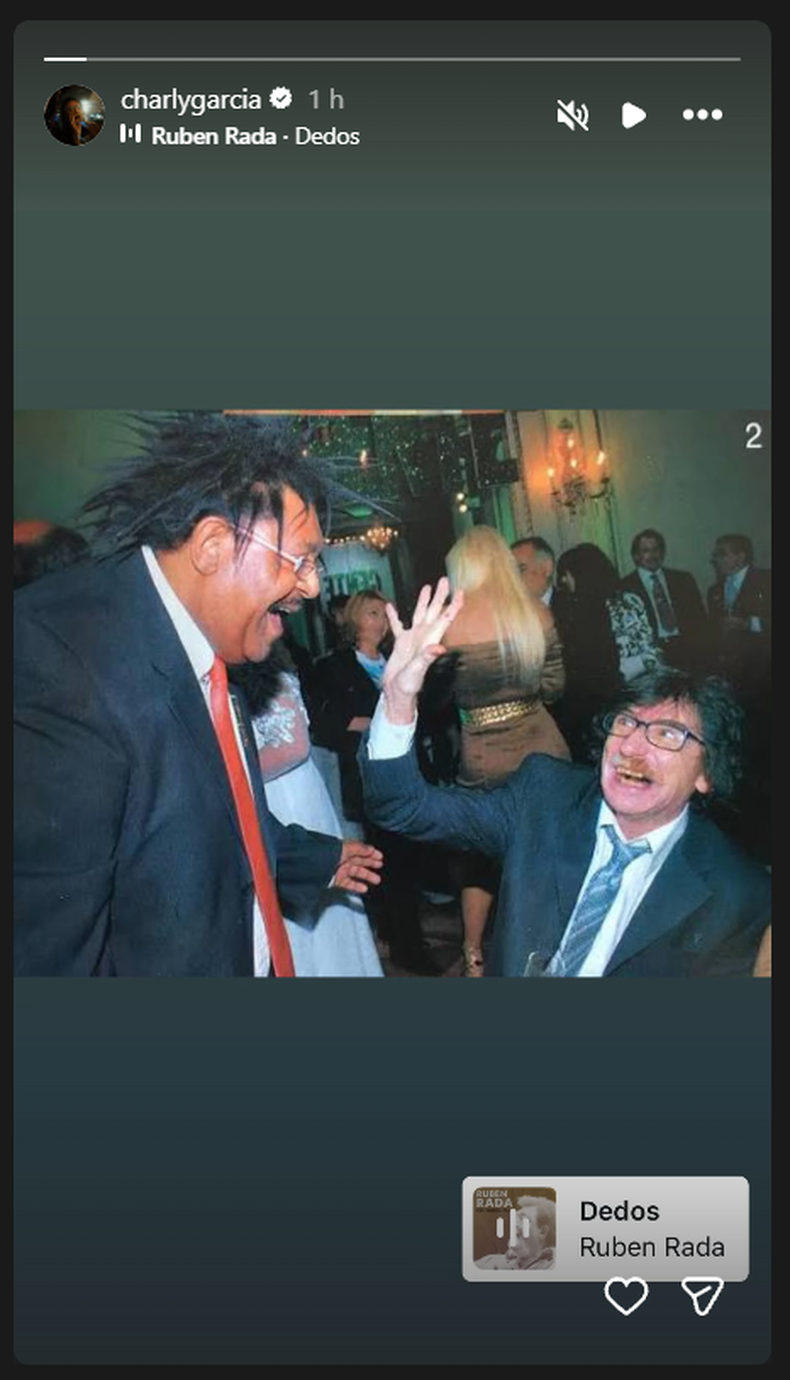 La historia que subió Charly García para despedir a Ruben Rada.