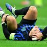 Lautaro Martínez, lesionado. Lautaro Martínez, lesionado.