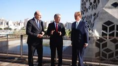 Juan Schiaretti junto a Perotti y Bordet.&nbsp;