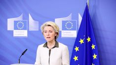 Von der Leyen brindó una conferencia de prensa. Von der Leyen brindó una conferencia de prensa.