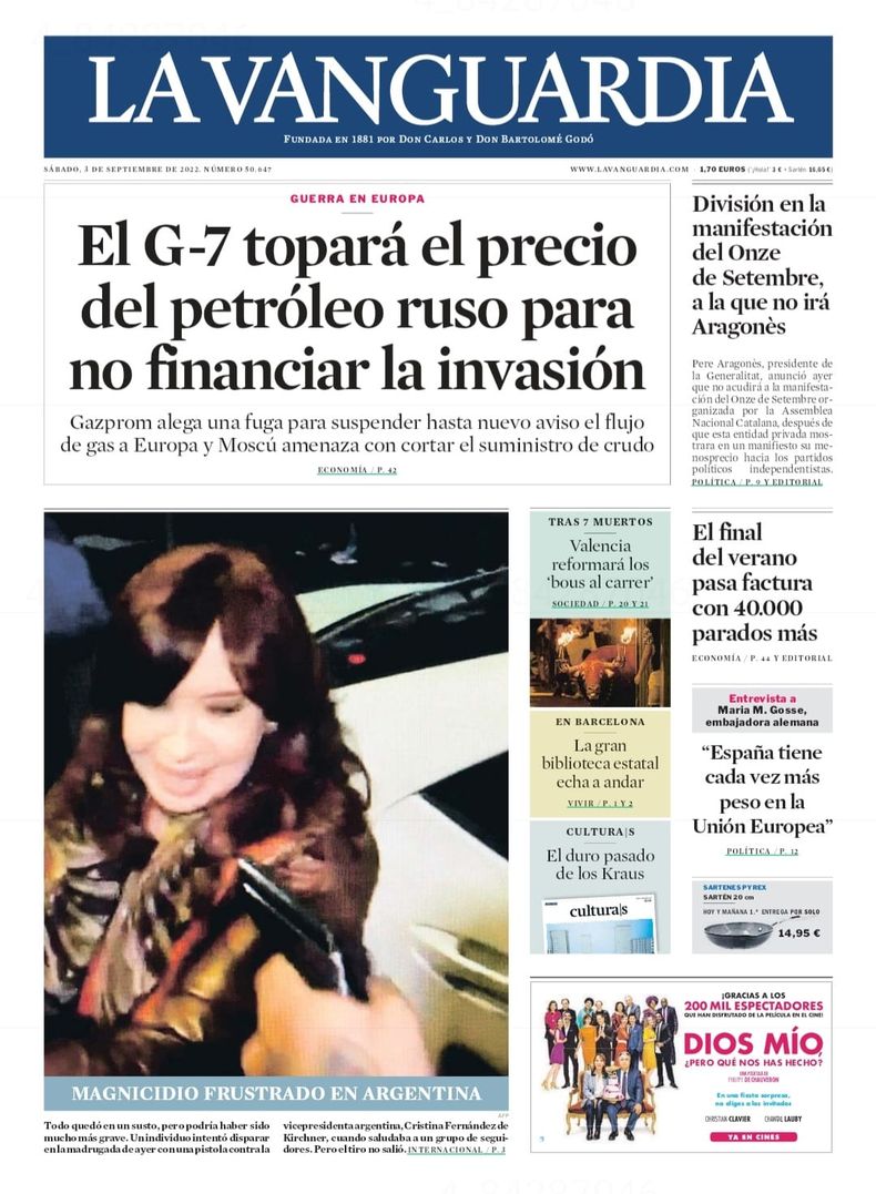 Así habló el mundo del atentado a Cristina Kirchner