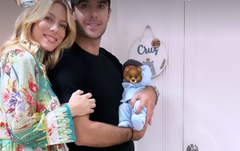 Nicole Neumann junto a Cruz y Manu Urcera y la imagen familiar de la vuelta a casa.