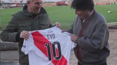 Evo Morales recorrió las instalaciones del Monumental.
