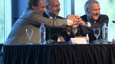 Gustavo Bordet, Omar Perotti y Juan Schiaretti.