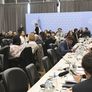 El plenario de comisiones de la Cámara de Diputados para lograr el dictamen de mayoría de los proyectos de morosidad.