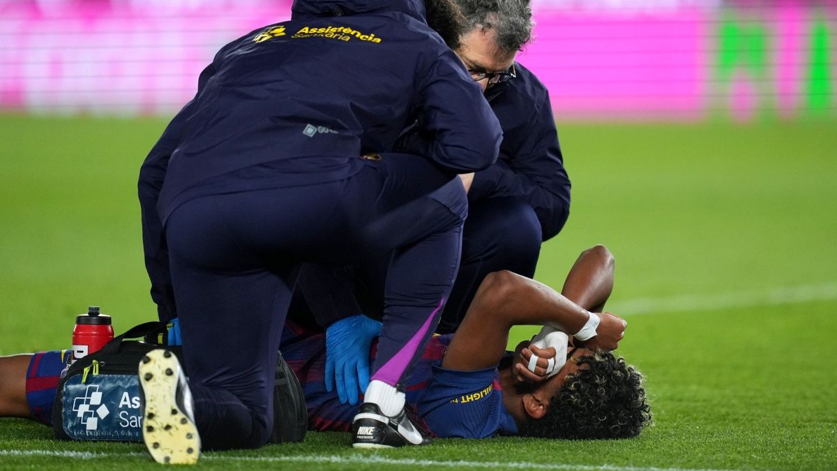 Se lesionó Lamine Yamal y encendió las alarmas en España: ¿llega al Mundial?