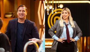 Maxi López y Wanda Nara en MasterChef Celebrity.