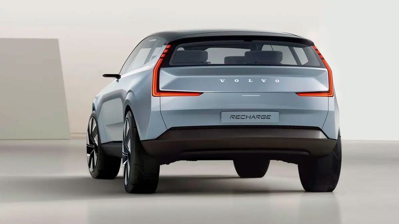 Así sería la silueta del Volvo EX90 que se lanzará en noviembre.