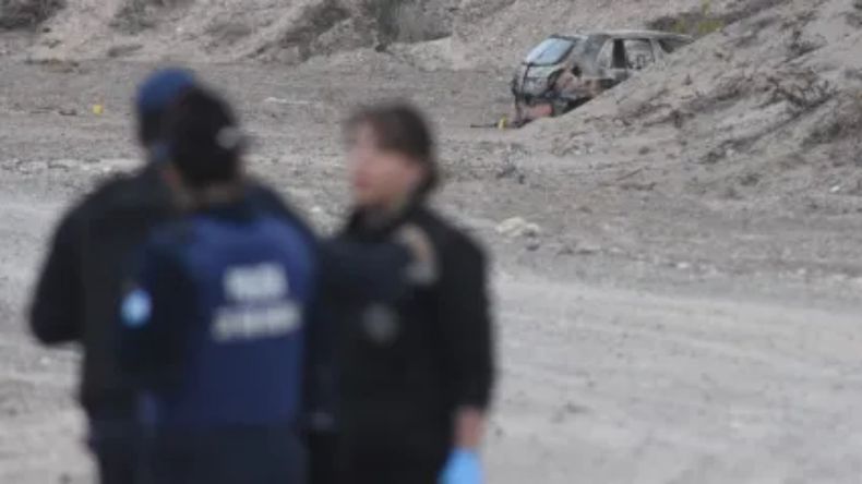 Encontraron el auto calcinado de la víctima.&nbsp;