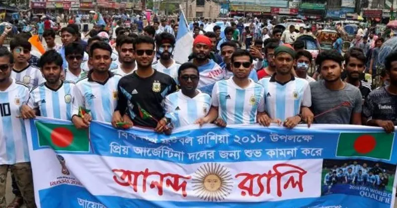 En Bangladesh hay muchos fanáticos de la Selección argentina.