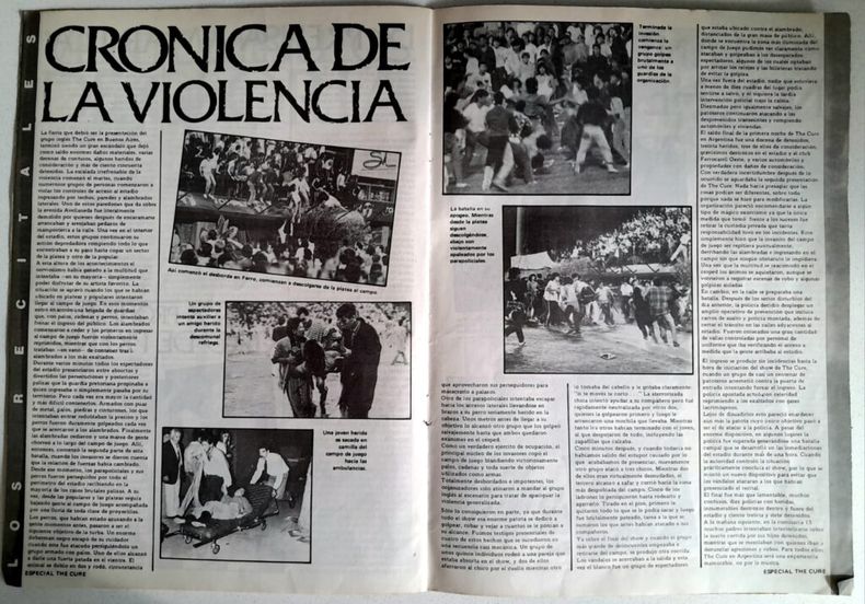 Según la leyenda urbana, la primera presentación de The Cure en el país terminó con perros linchados, policías prendidos fuego y un panchero que murió de un infarto por la violencia desatada.