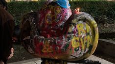 La estatua vandalizada de Gaturro que ya fue reemplazada. La estatua vandalizada de Gaturro que ya fue reemplazada.