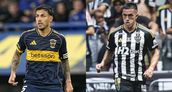 Leandro Paredes, figura de Boca, y Tomás Cuello, el argentino que destaca en Atlético Mineiro.&nbsp;