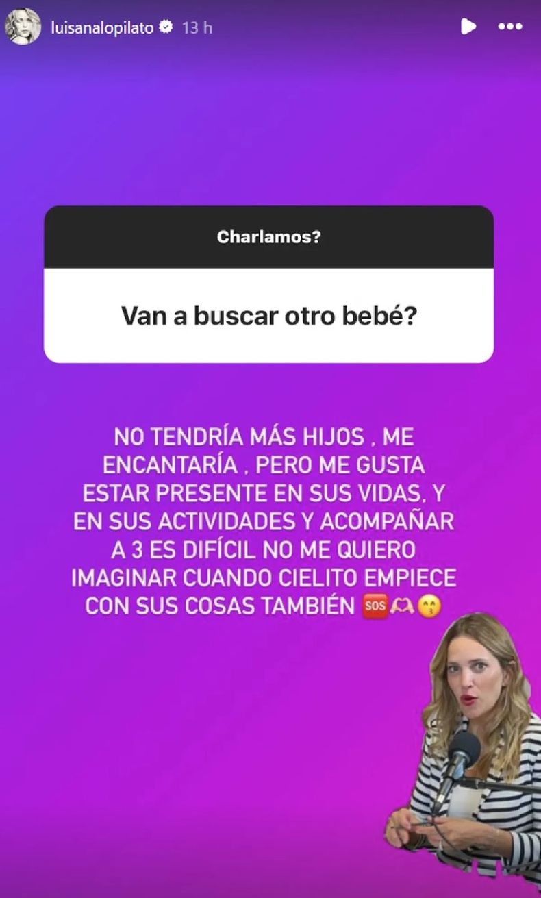 Luisana Lopilato descartó tener un quinto hijo con Michael Bublé.