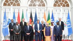 Alberto Fernández en la actividad de bienvenida a los países invitados por el G7. Alberto Fernández en la actividad de bienvenida a los países invitados por el G7.