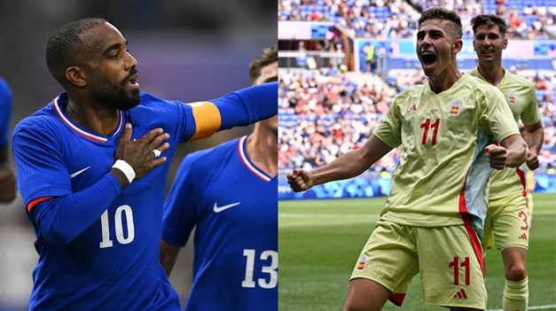 Francia y España, dos de los semifinalistas de los Juegos Olímpicos en fútbol.