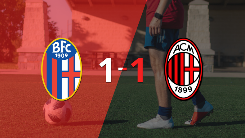 Bologna y Milan se reparten los puntos y empatan 1-1