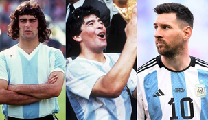 Kempes, Maradona y Messi son tres referentes de la Albiceleste. Kempes, Maradona y Messi son tres referentes de la Albiceleste.