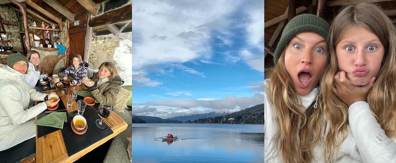 La ex de Tom Brady se mostró muy feliz durante su viaje por Bariloche.
