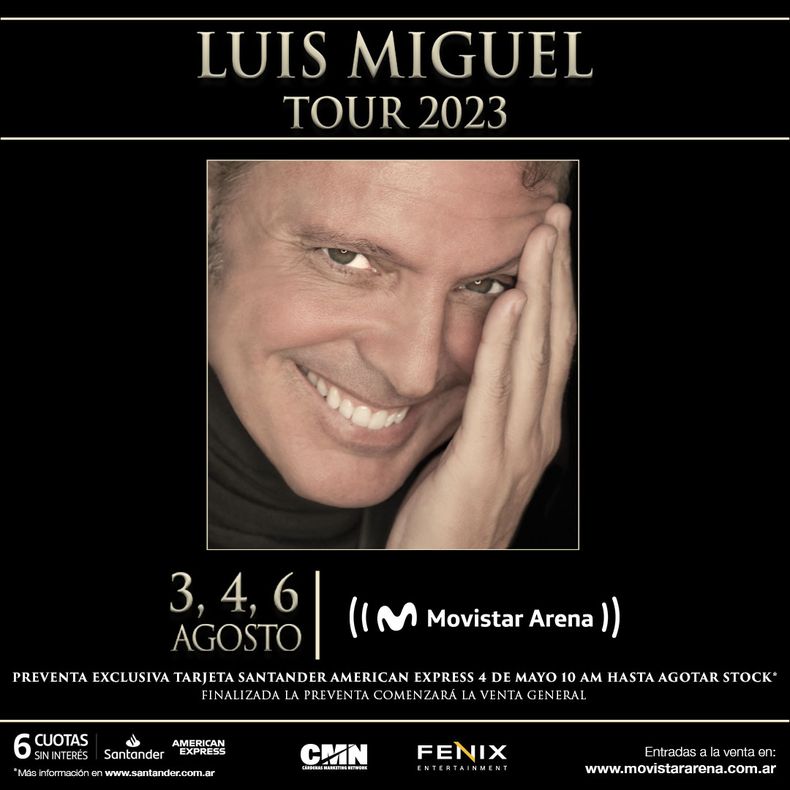 Luis Miguel Reveló Donde Tocará En Argentina: Cuándo Y Cómo Comprar Las ...