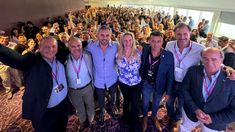 Karina Milei y Martín Menem en el acto de inauguración de La Libertad Avanza en Entre Ríos