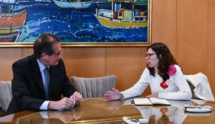 Miguel Pesce y Silvina Batakis. Miguel Pesce y Silvina Batakis.