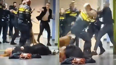 Al menos cinco agentes de policía intentaron arrestar a una pareja. Al menos cinco agentes de policía intentaron arrestar a una pareja.